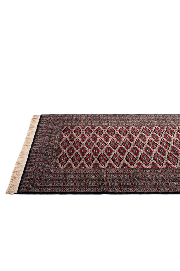 Detail image of 4' 7 x 6' Hand Knotted Bokhara Oriental Wool Rug