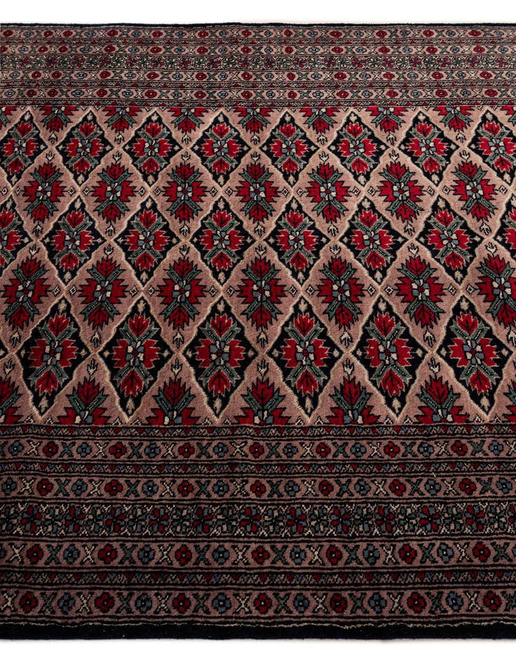 Detail image of 4' 7 x 6'  Hand Knotted Bokhara Oriental Wool Rug