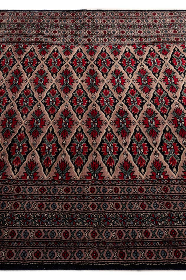 Detail image of 4' 7 x 6' Hand Knotted Bokhara Oriental Wool Rug