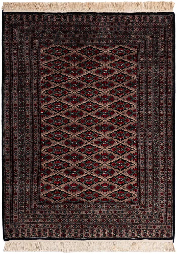 4' 7 x 6' Hand Knotted Bokhara Oriental Wool Rug