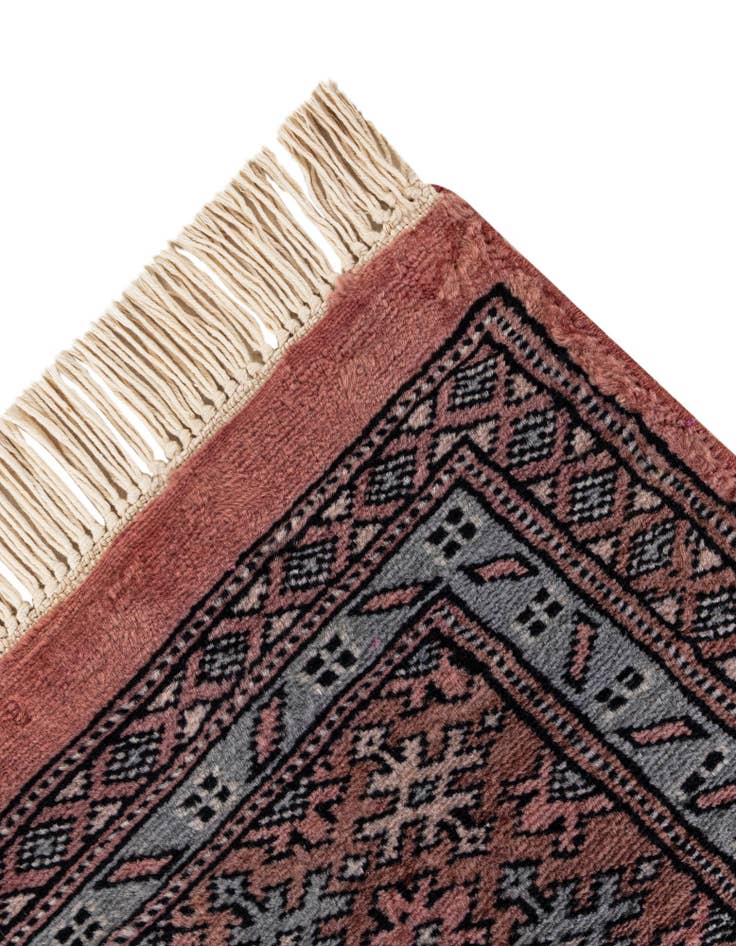 Detail image of 4' 1 x 6' 4  Hand Knotted Bokhara Oriental Wool Rug