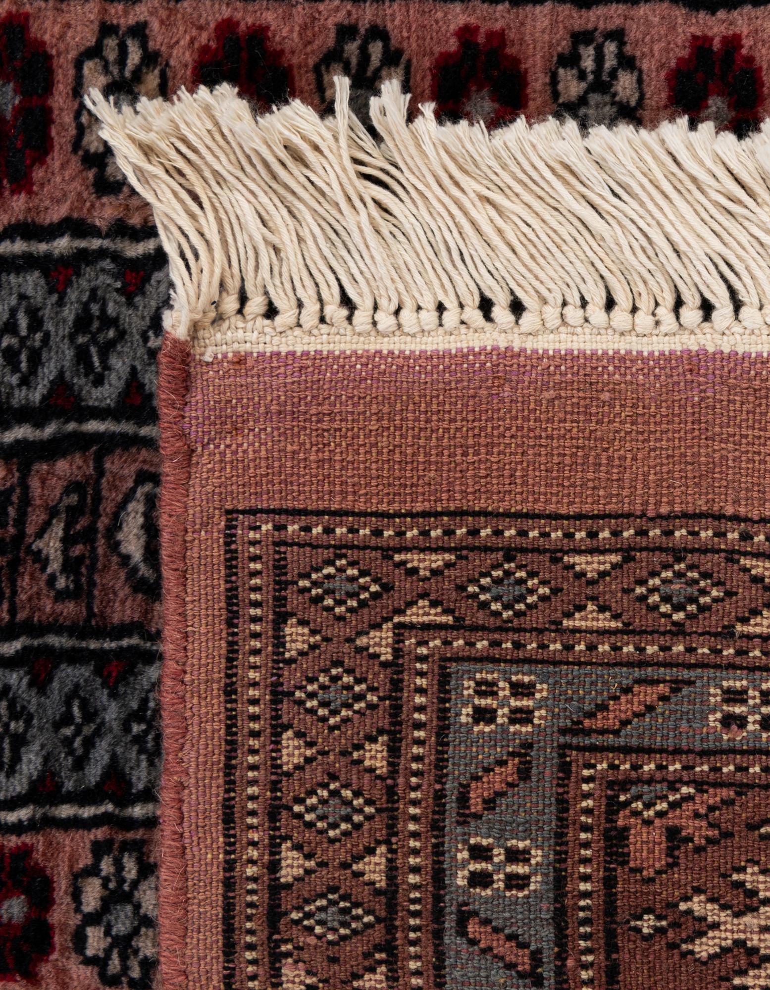 4' 1 x 6' 4 Hand Knotted Bokhara Oriental Wool Rug