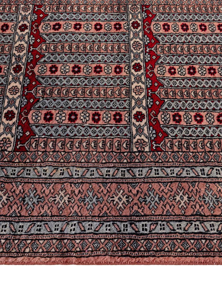 Detail image of 4' 1 x 6' 4 Hand Knotted Bokhara Oriental Wool Rug