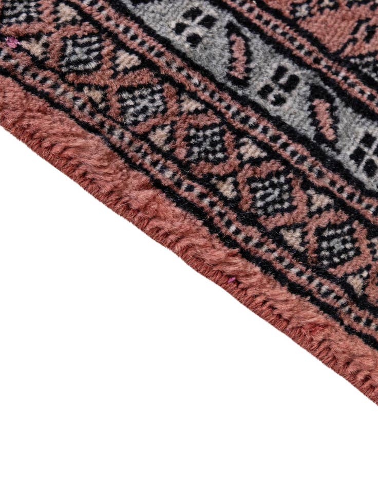 Detail image of 4' 1 x 6' 4 Hand Knotted Bokhara Oriental Wool Rug