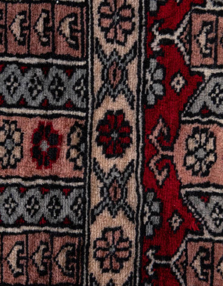 Detail image of 4' 1 x 6' 4  Hand Knotted Bokhara Oriental Wool Rug