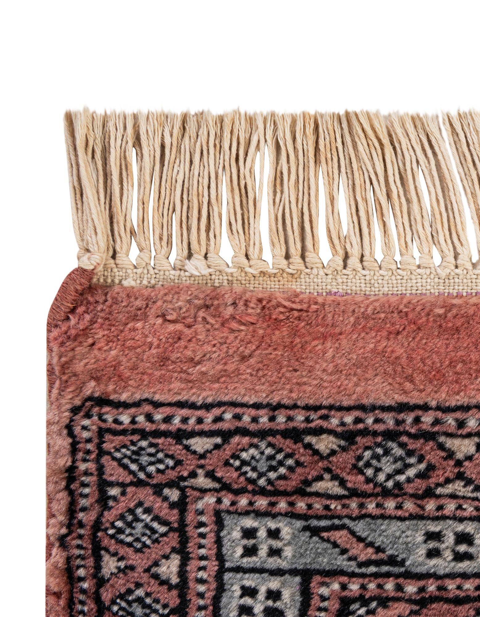 4' 1 x 6' 4 Hand Knotted Bokhara Oriental Wool Rug