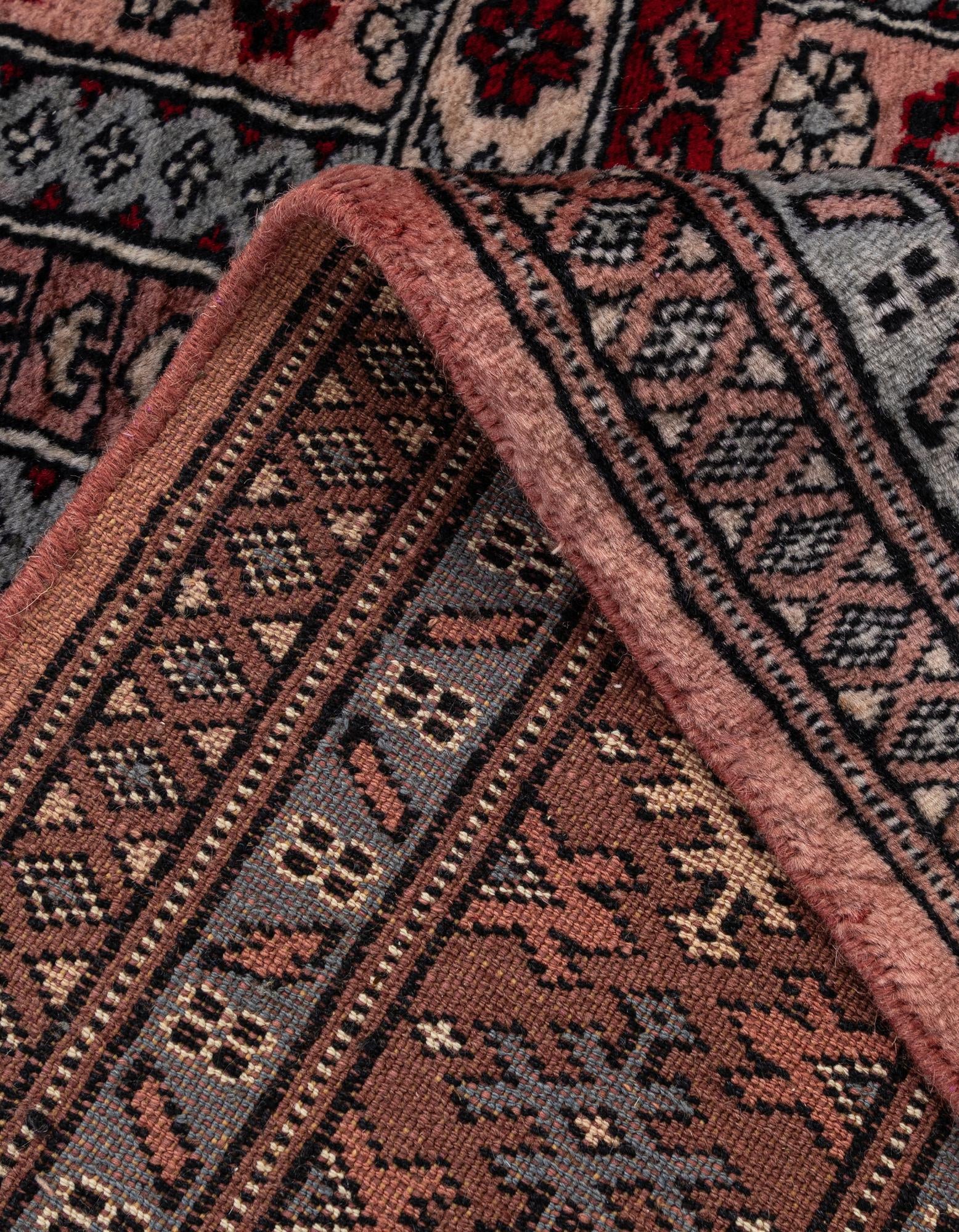 4' 1 x 6' 4 Hand Knotted Bokhara Oriental Wool Rug