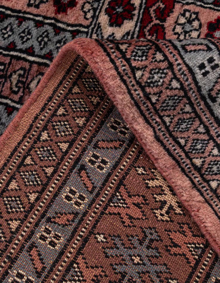 Detail image of 4' 1 x 6' 4  Hand Knotted Bokhara Oriental Wool Rug