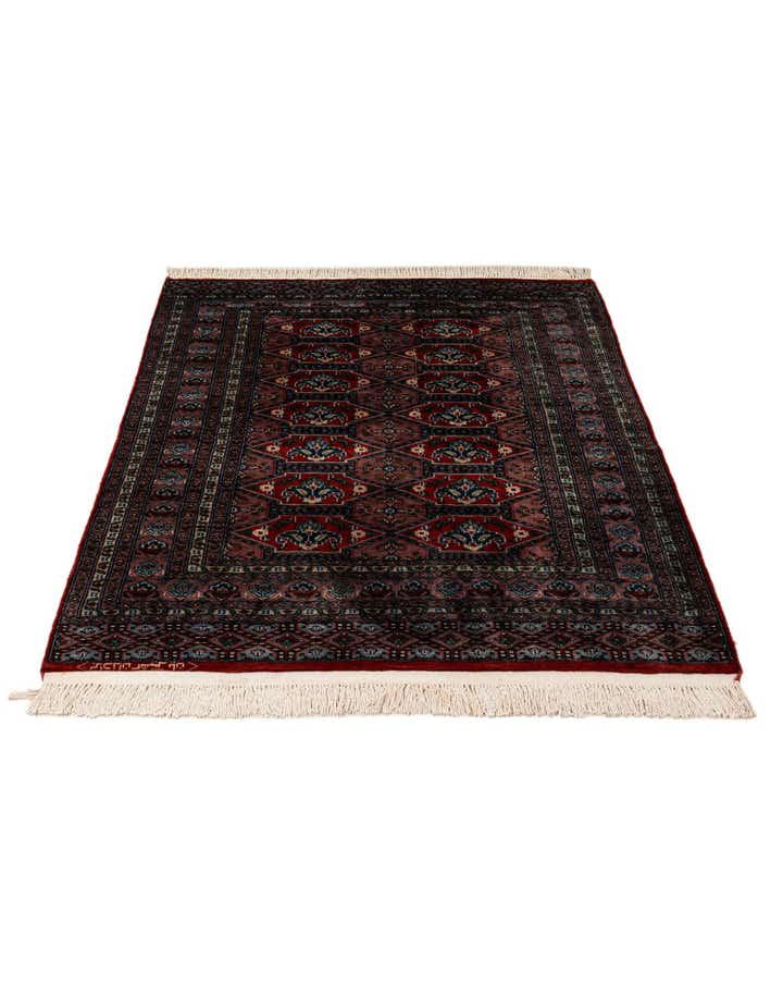 4' 3 x 5' 10 Hand Knotted Bokhara Oriental Wool Rug