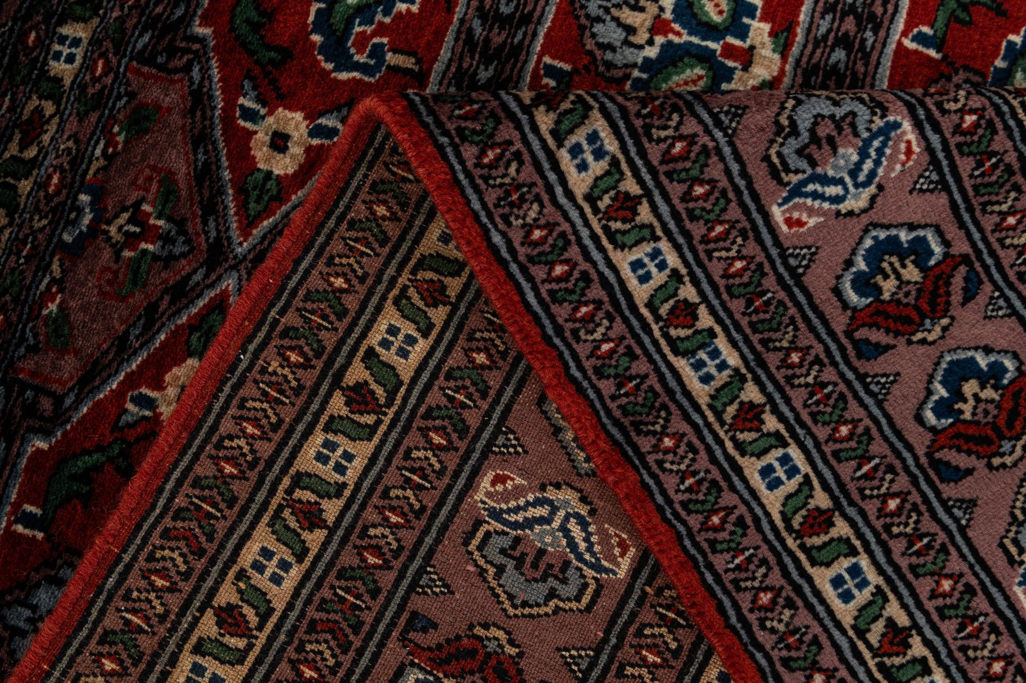 4' 3 x 5' 10 Hand Knotted Bokhara Oriental Wool Rug