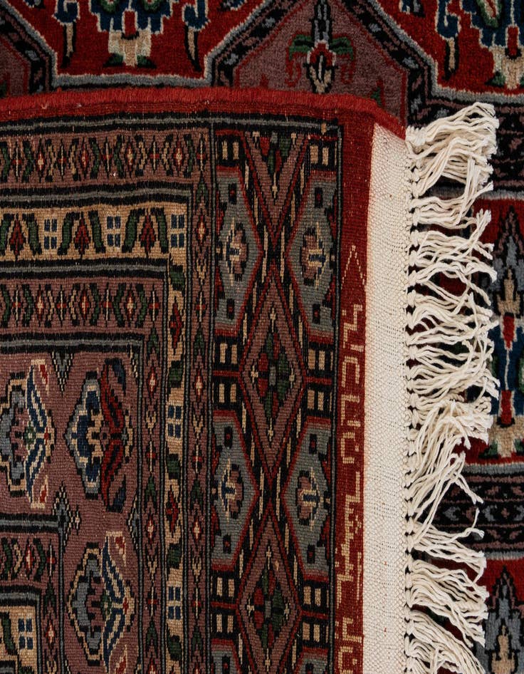 Detail image of 4' 3 x 5' 10  Hand Knotted Bokhara Oriental Wool Rug