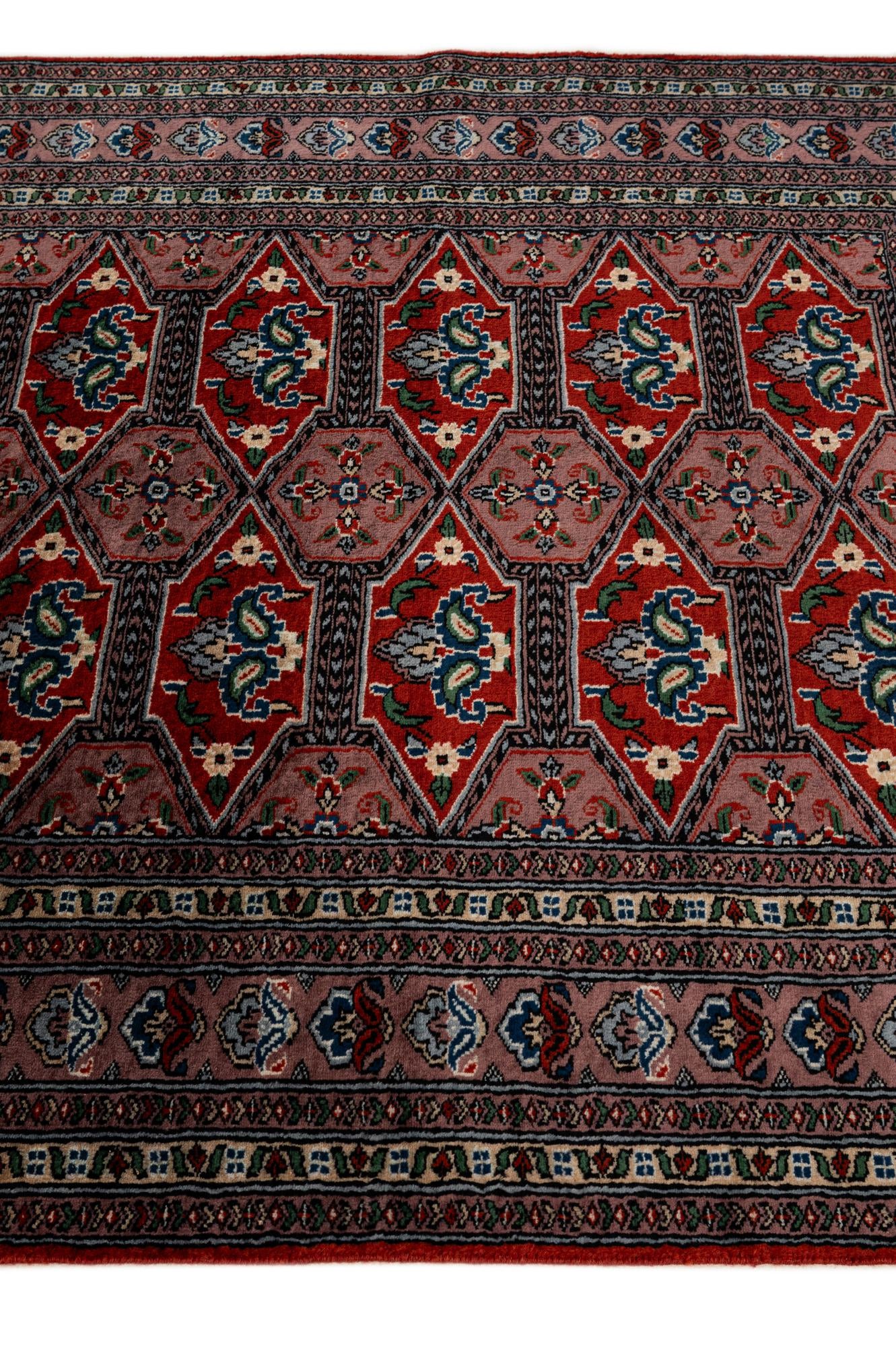 4' 3 x 5' 10 Hand Knotted Bokhara Oriental Wool Rug