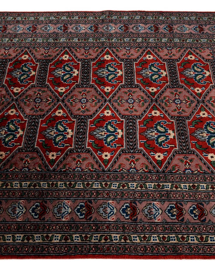 Detail image of 4' 3 x 5' 10  Hand Knotted Bokhara Oriental Wool Rug
