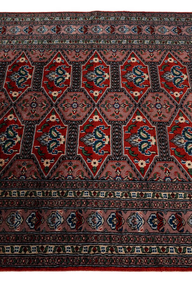 Detail image of 4' 3 x 5' 10 Hand Knotted Bokhara Oriental Wool Rug