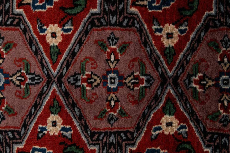 Detail image of 4' 3 x 5' 10 Hand Knotted Bokhara Oriental Wool Rug