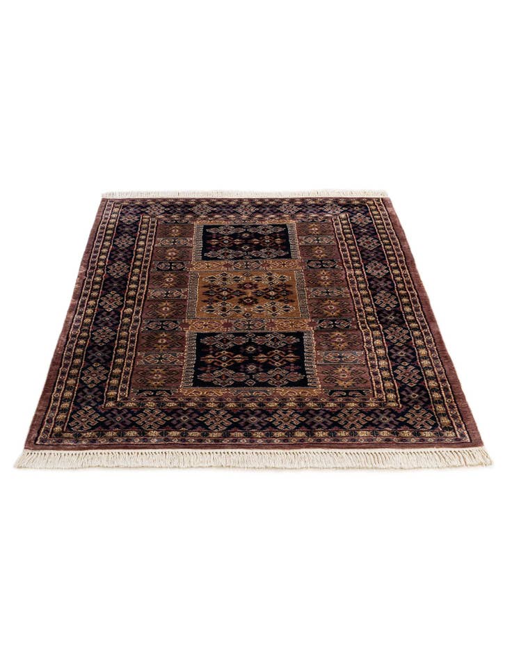 Detail image of 4' 3 x 5' 8  Hand Knotted Bokhara Oriental Rug