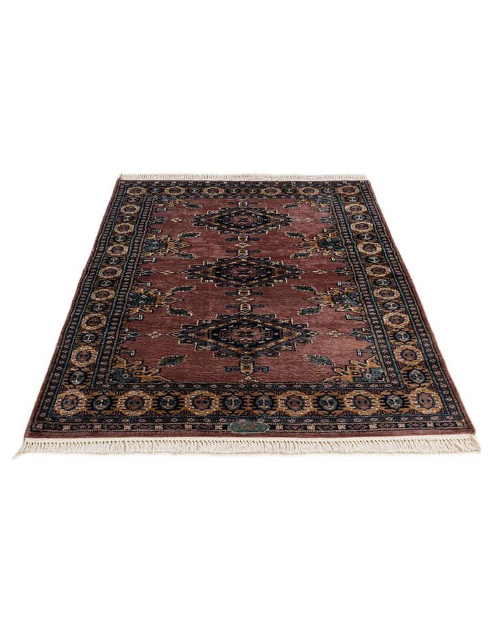 4' 5 x 6' 10 Hand Knotted Bokhara Oriental Rug