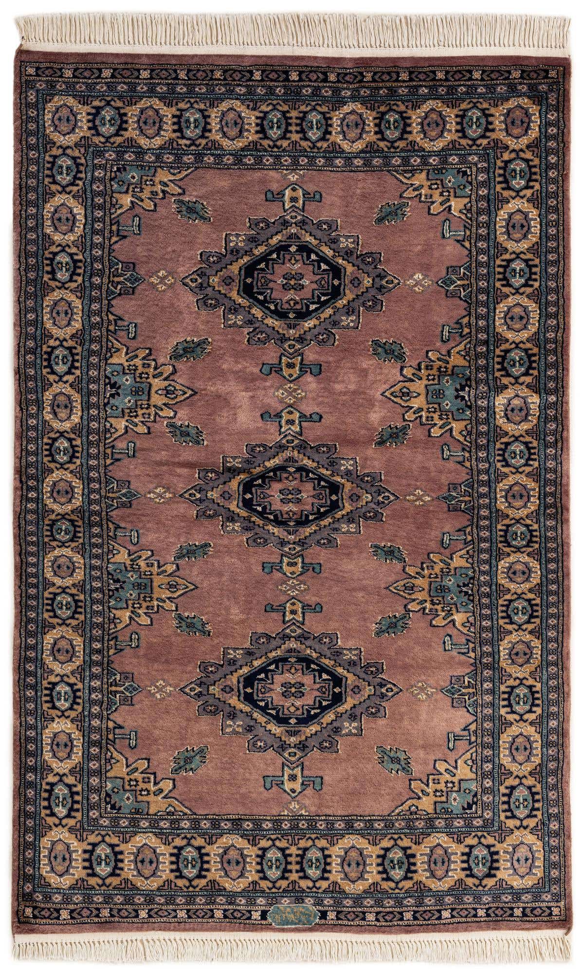 4' 5 x 6' 10 Hand Knotted Bokhara Oriental Rug