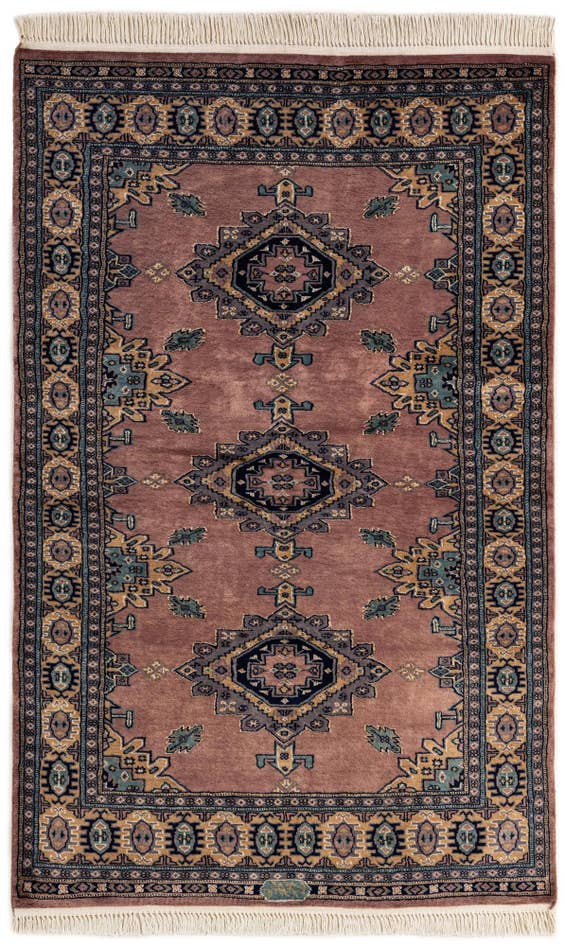 Detail image of 4' 5 x 6' 10 Hand Knotted Bokhara Oriental Rug