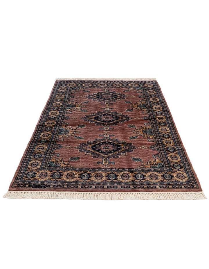 4' 4 x 7' 1 Hand Knotted Bokhara Oriental Rug