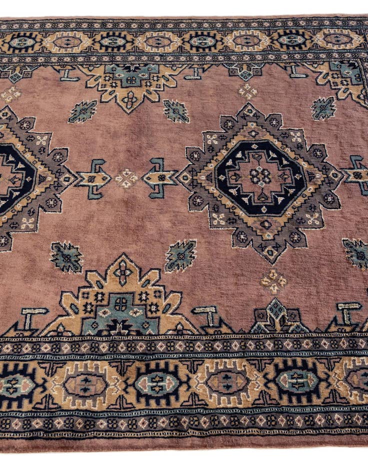 Detail image of 4' 4 x 7' 1  Hand Knotted Bokhara Oriental Rug