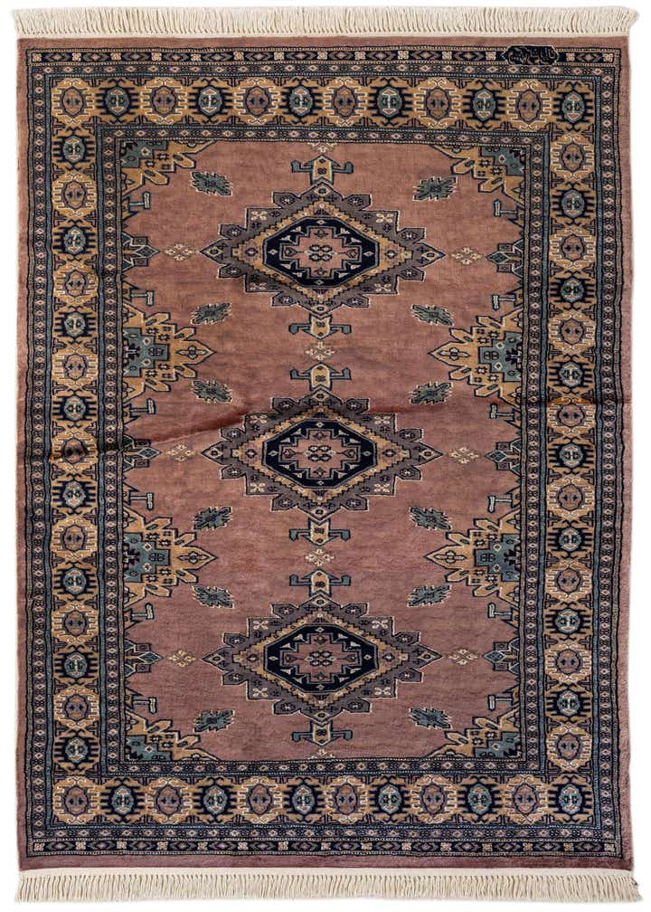 4' 4 x 7' 1 Hand Knotted Bokhara Oriental Rug