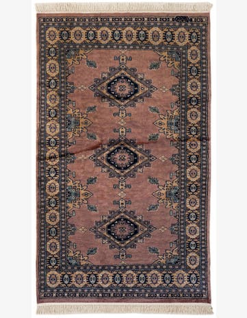 4' 4 x 7' 1 Hand Knotted Bokhara Oriental Rug