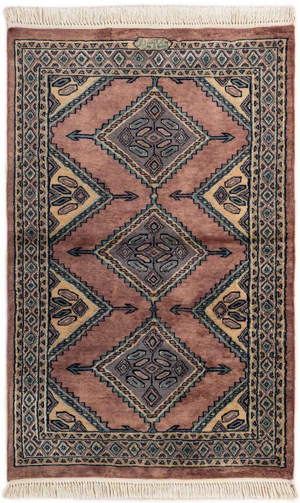 3' 3 x 5' 1 Hand Knotted Bokhara Rug