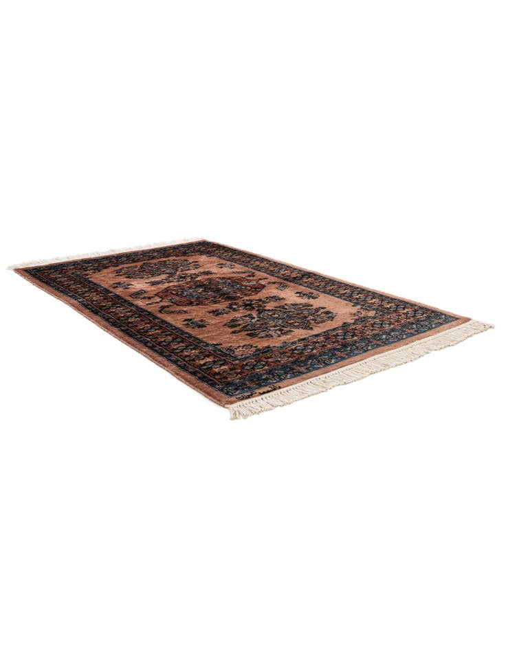 Detail image of 3' 3 x 4' 11 Hand Knotted Bokhara Oriental Wool Rug