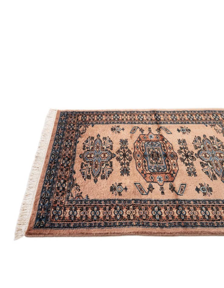 Detail image of 3' 3 x 4' 11  Hand Knotted Bokhara Oriental Wool Rug