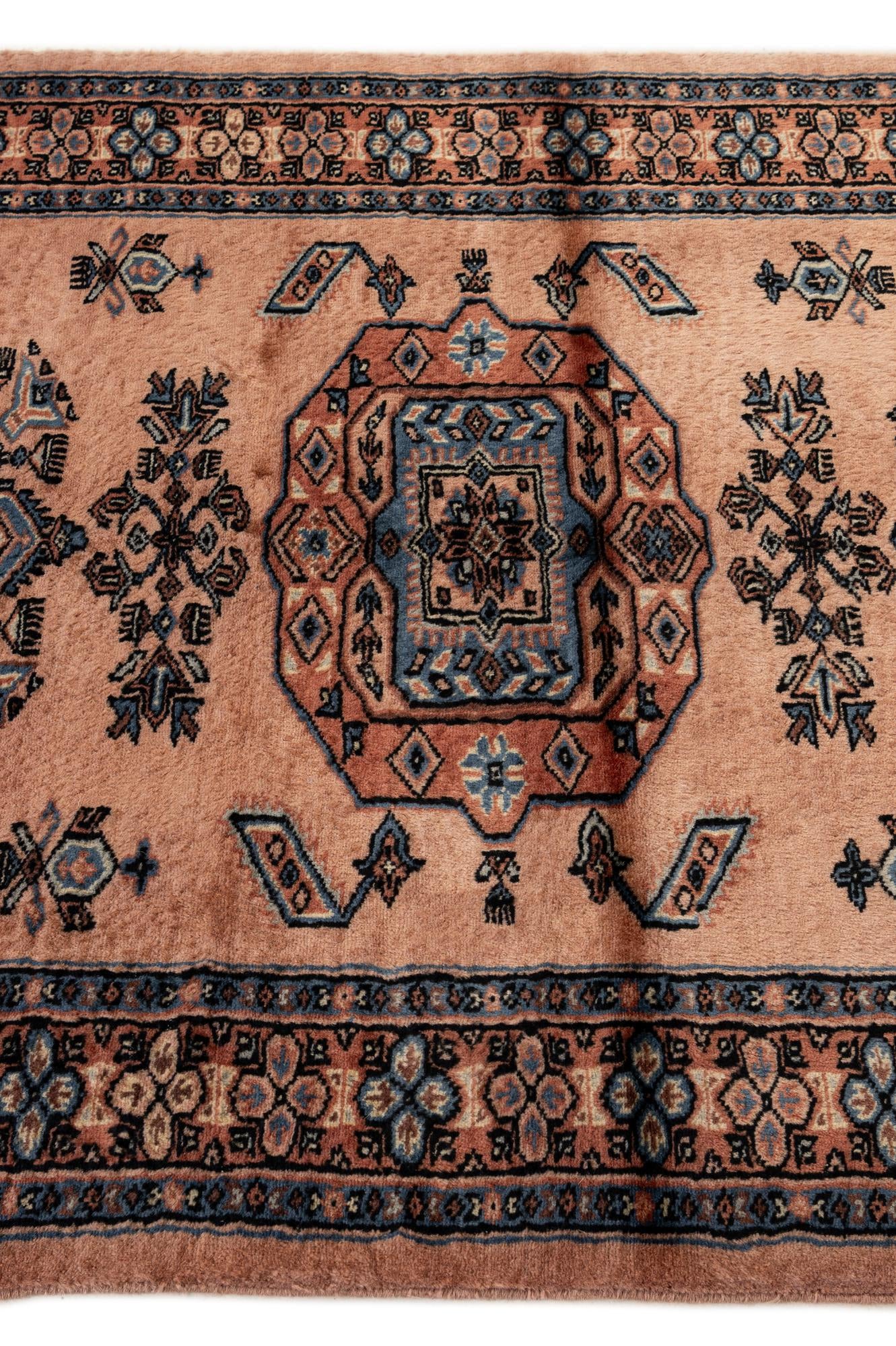 3' 3 x 4' 11 Hand Knotted Bokhara Oriental Wool Rug