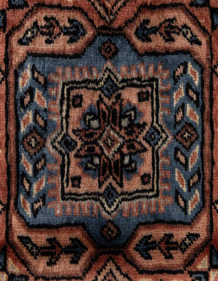 Detail image of 3' 3 x 4' 11  Hand Knotted Bokhara Oriental Wool Rug
