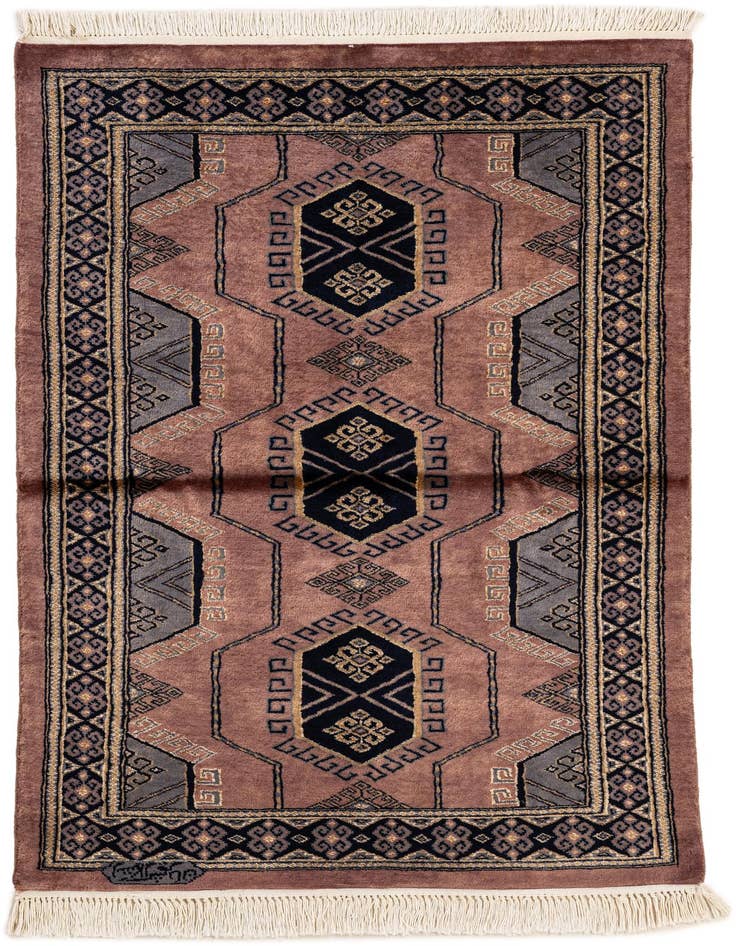 Detail image of 3' 1 x 4' 10 Hand Knotted Bokhara Rug