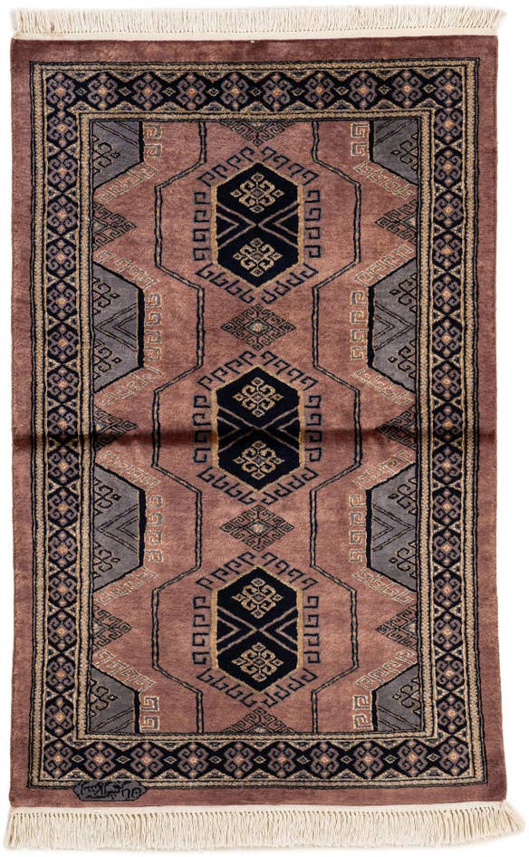 Detail image of 3' 1 x 4' 10 Hand Knotted Bokhara Rug