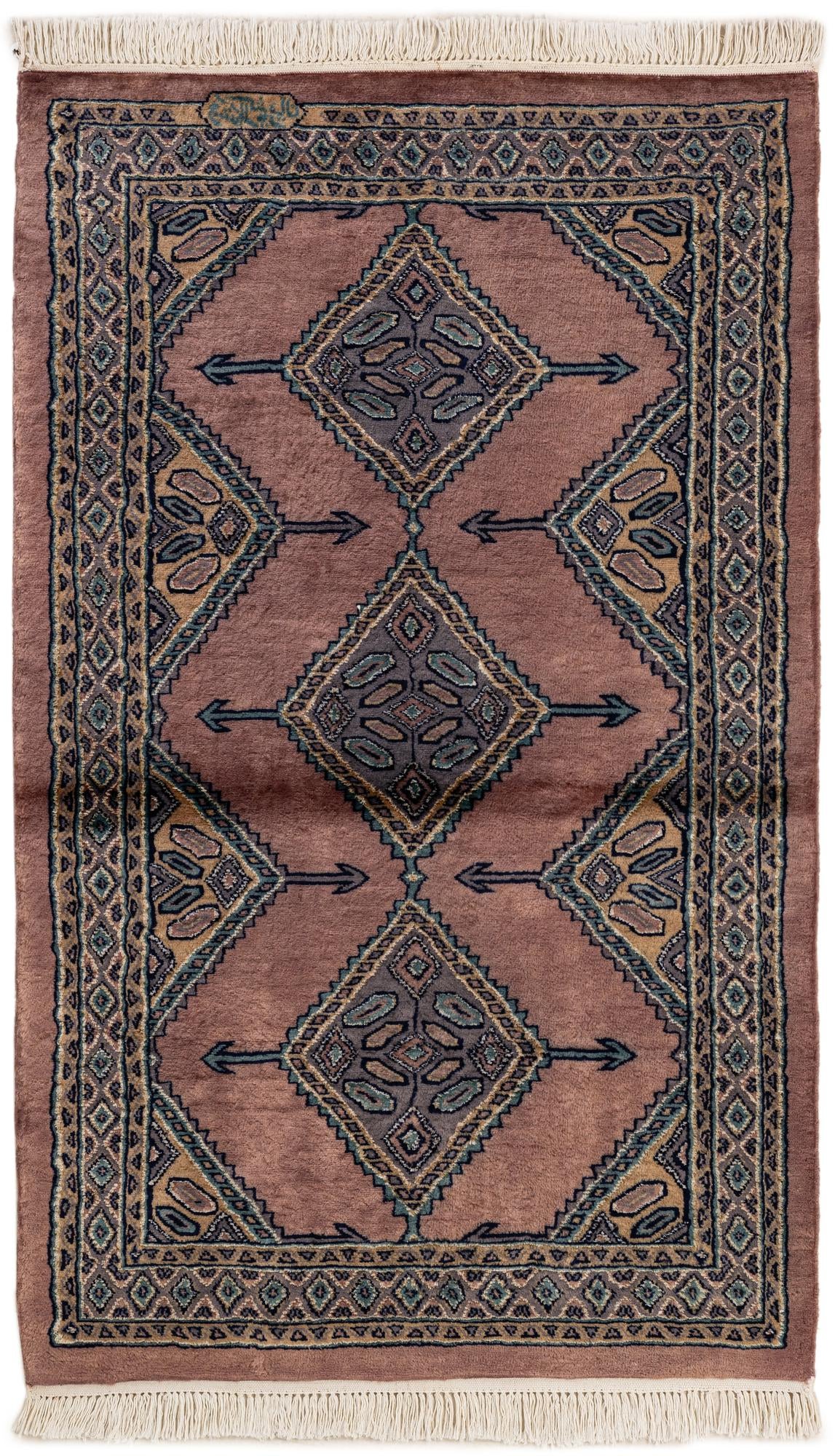 3' 2 x 5' 3 Hand Knotted Bokhara Oriental Rug