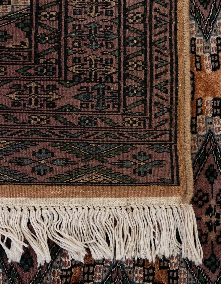 Detail image of 3' 7 x 4' 9  Hand Knotted Bokhara Oriental Rug