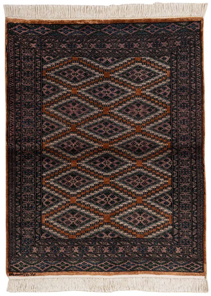 3' 7 x 4' 9 Hand Knotted Bokhara Oriental Rug