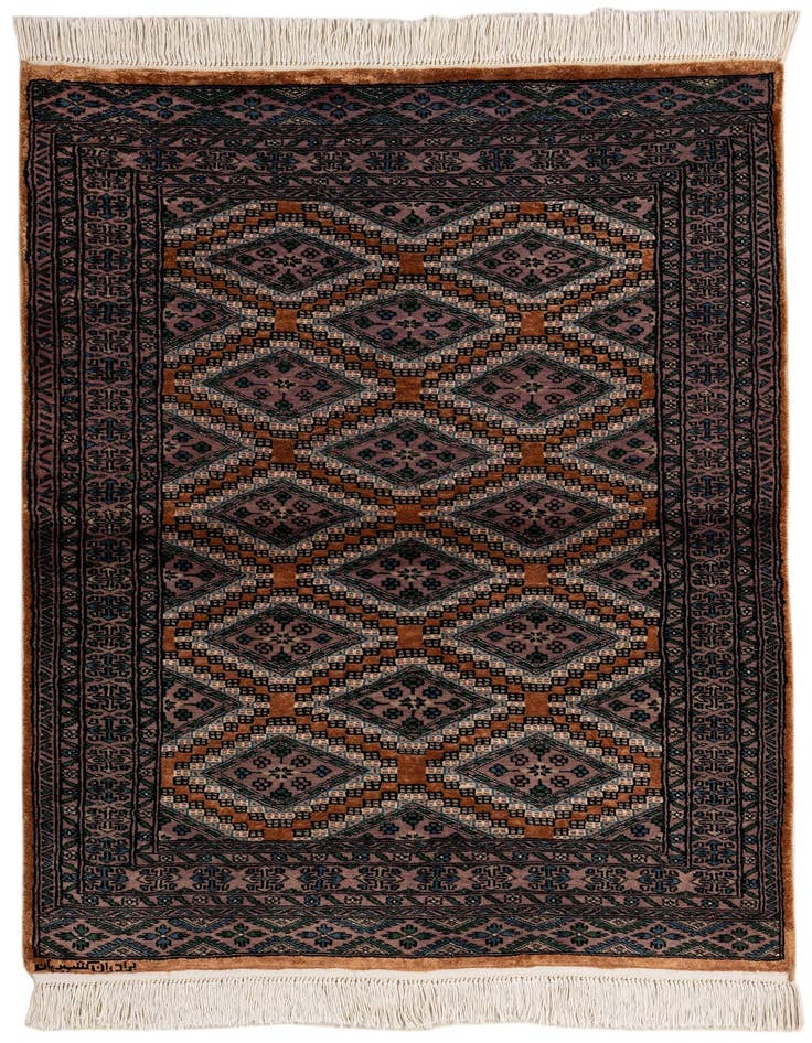 Detail image of 3' 7 x 4' 9 Hand Knotted Bokhara Oriental Rug