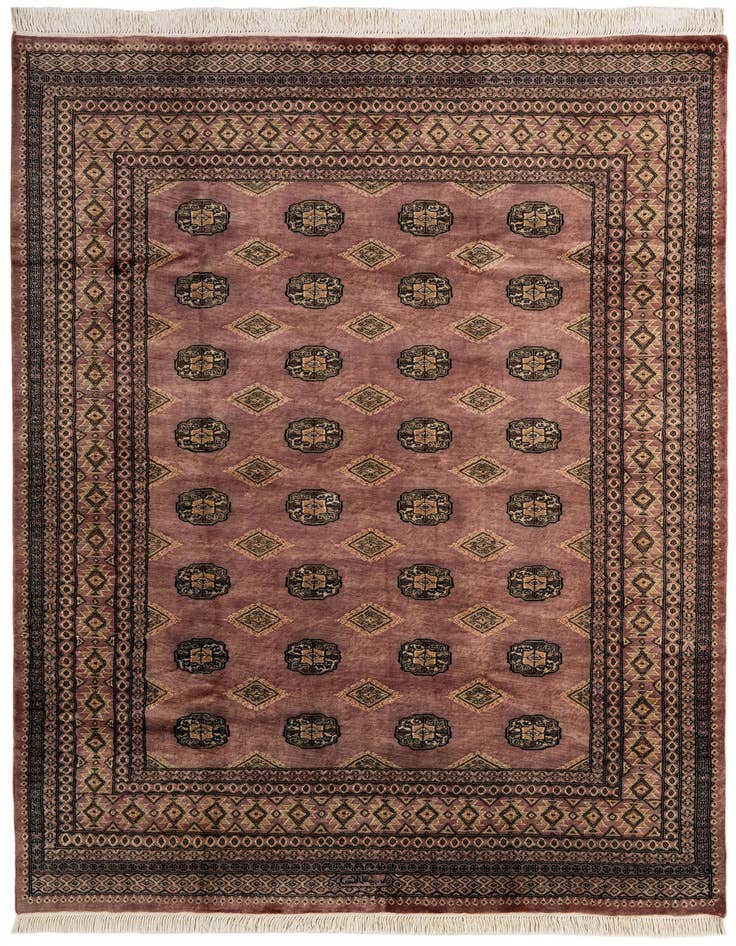 Detail image of 6' 8 x 9' 2 Hand Knotted Bokhara Oriental Rug