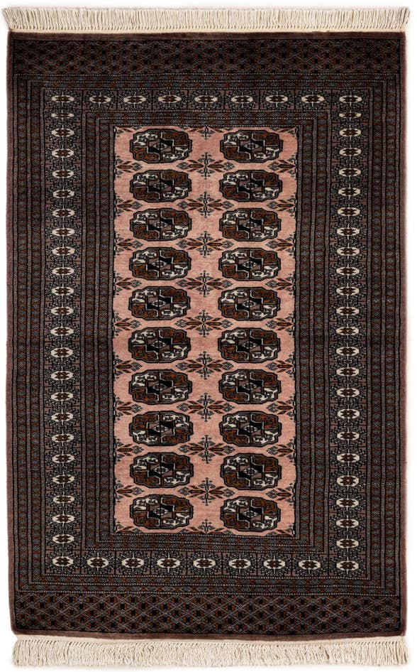 Detail image of 3' 3 x 5' Hand Knotted Bokhara Oriental Wool Rug