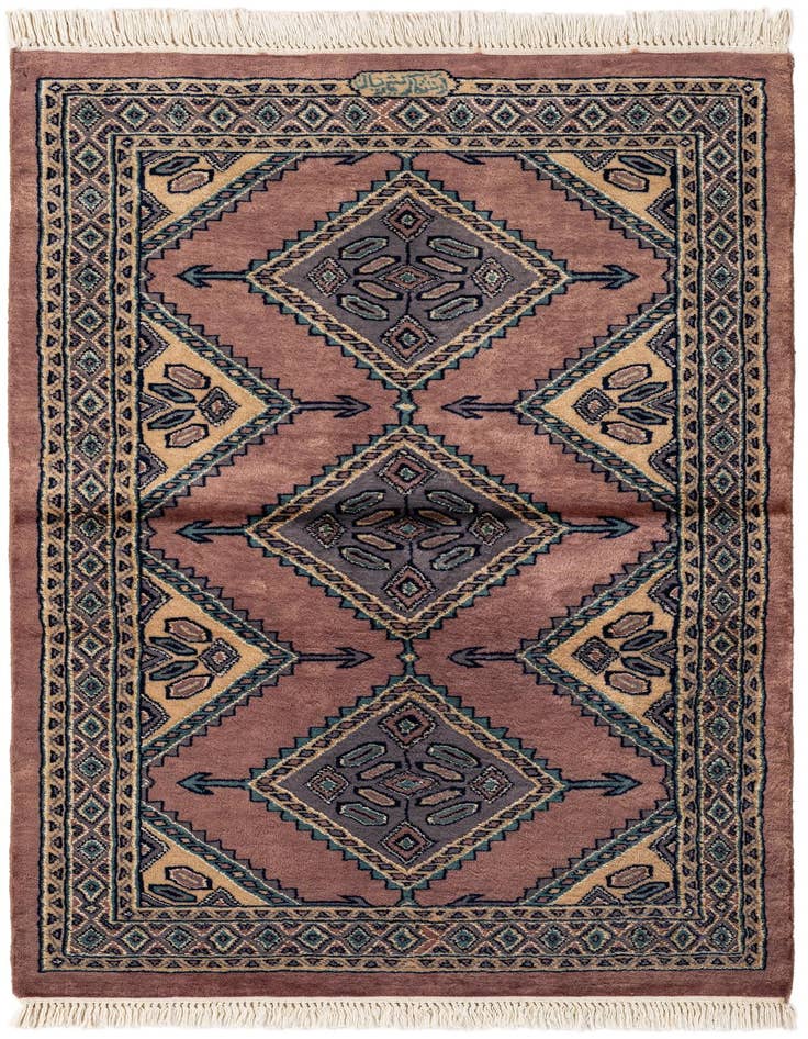 Detail image of 3' 1 x 4' 11 Hand Knotted Bokhara Oriental Rug