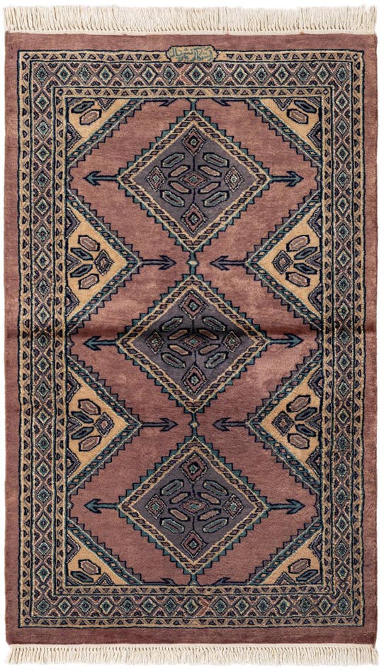 Detail image of 3' 1 x 4' 11 Hand Knotted Bokhara Oriental Rug