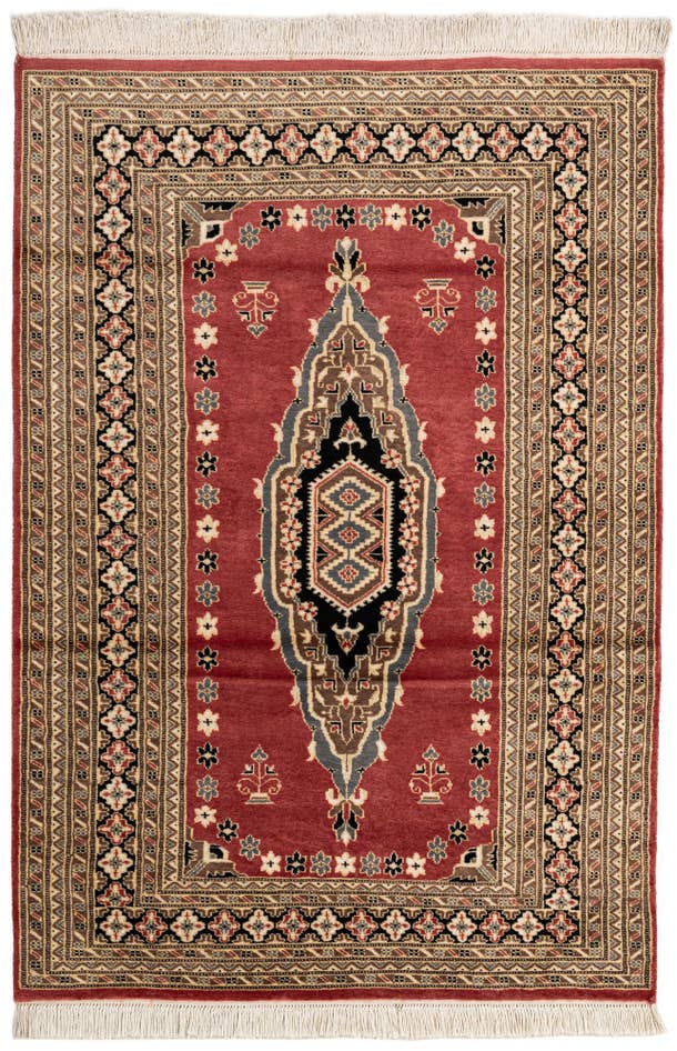 Detail image of 4' 2 x 6' 1 Hand Knotted Bokhara Oriental Rug