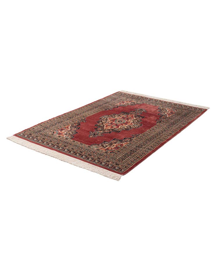 Detail image of 4' 4 x 5' 11  Hand Knotted Bokhara Oriental Rug