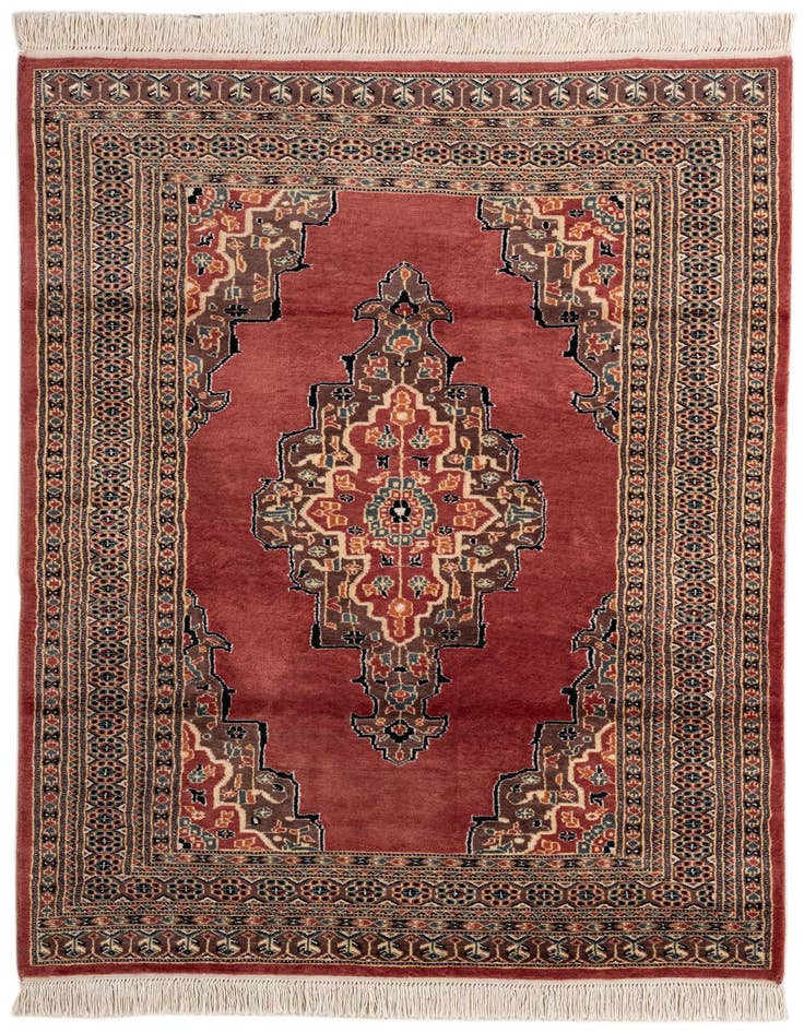 Detail image of 4' 4 x 5' 11 Hand Knotted Bokhara Oriental Rug