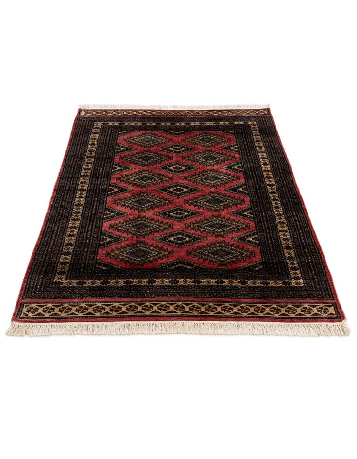 Detail image of 4' 2 x 6' 5  Hand Knotted Bokhara Wool Rug