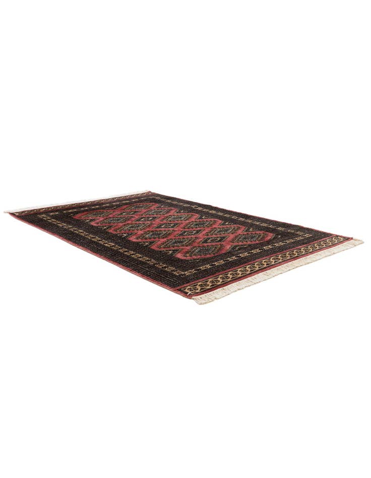 Detail image of 4' 2 x 6' 5 Hand Knotted Bokhara Wool Rug