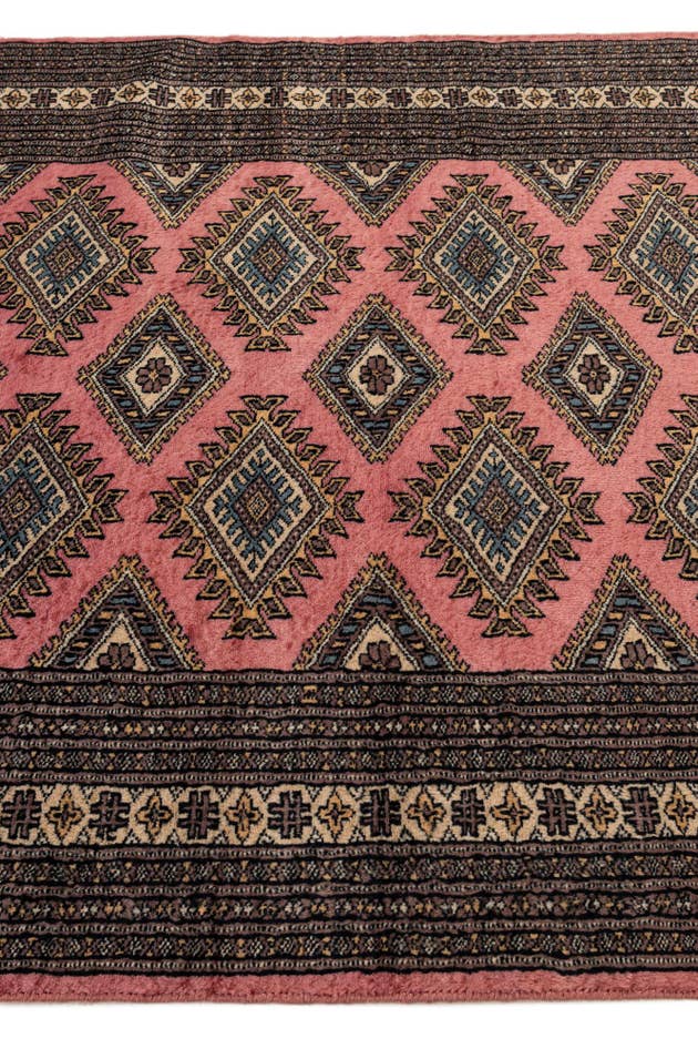 Detail image of 4' 2 x 6' 5 Hand Knotted Bokhara Wool Rug