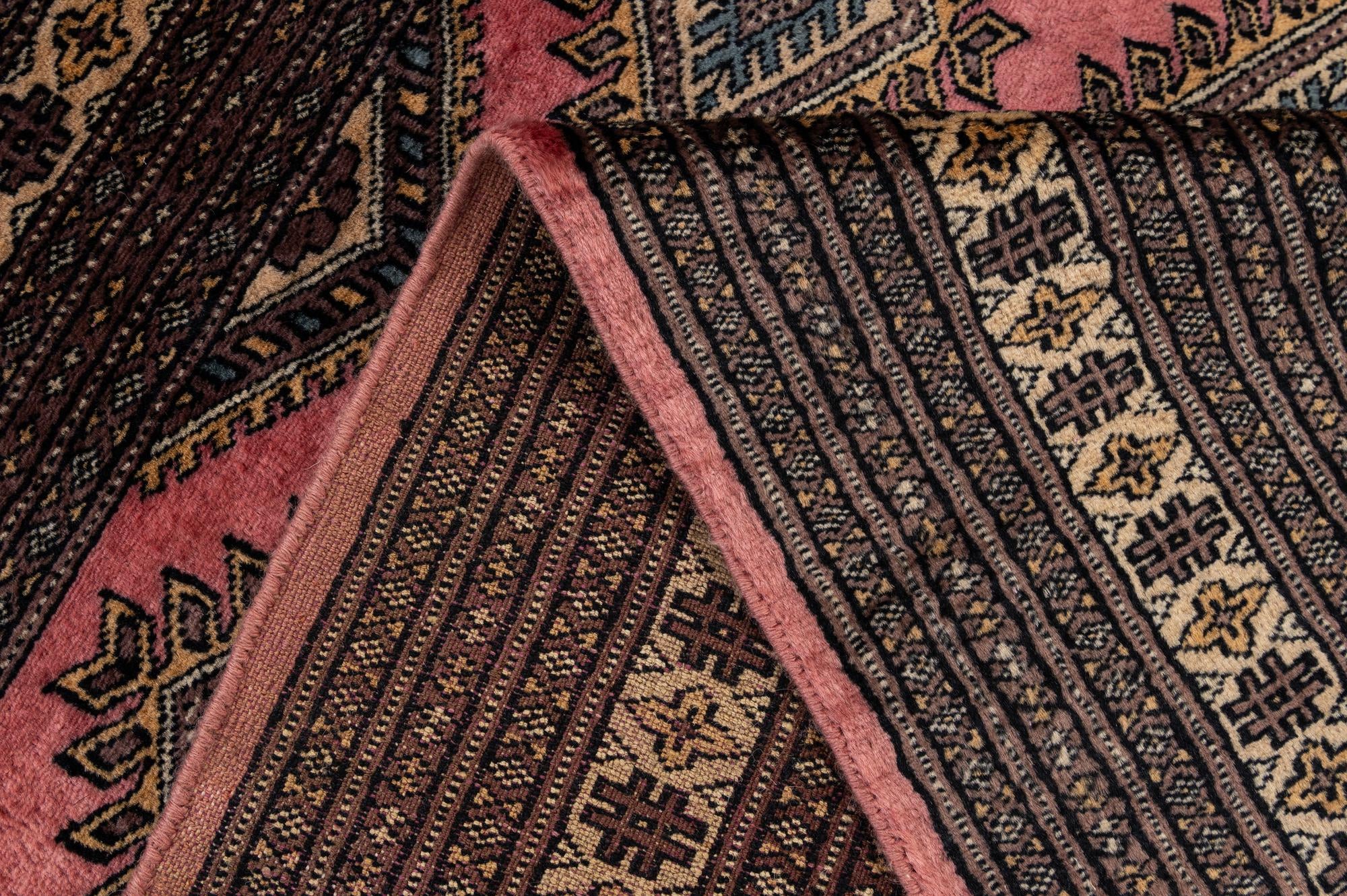 4' 2 x 6' 5 Hand Knotted Bokhara Wool Rug