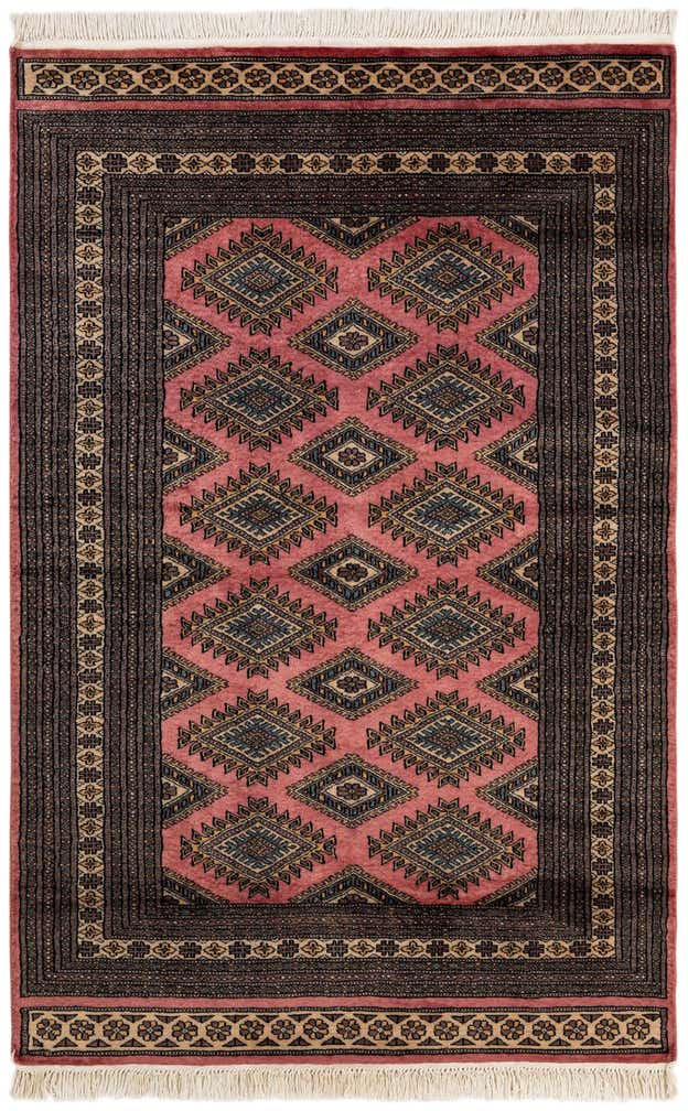 4' 2 x 6' 5 Hand Knotted Bokhara Wool Rug